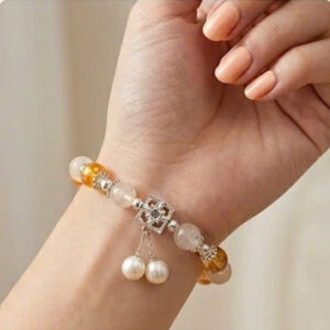 Alternative view of VÒNG ĐÁ MOONSTONE PHỐI CITRINE